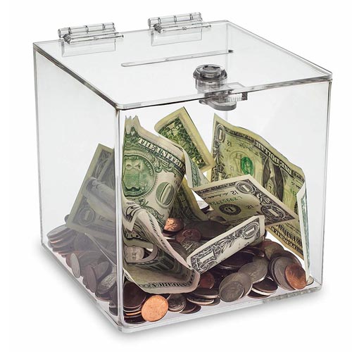 Clear Acrylic Ballot Box With Lock